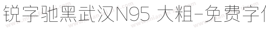 锐字驰黑武汉N95 大粗字体转换